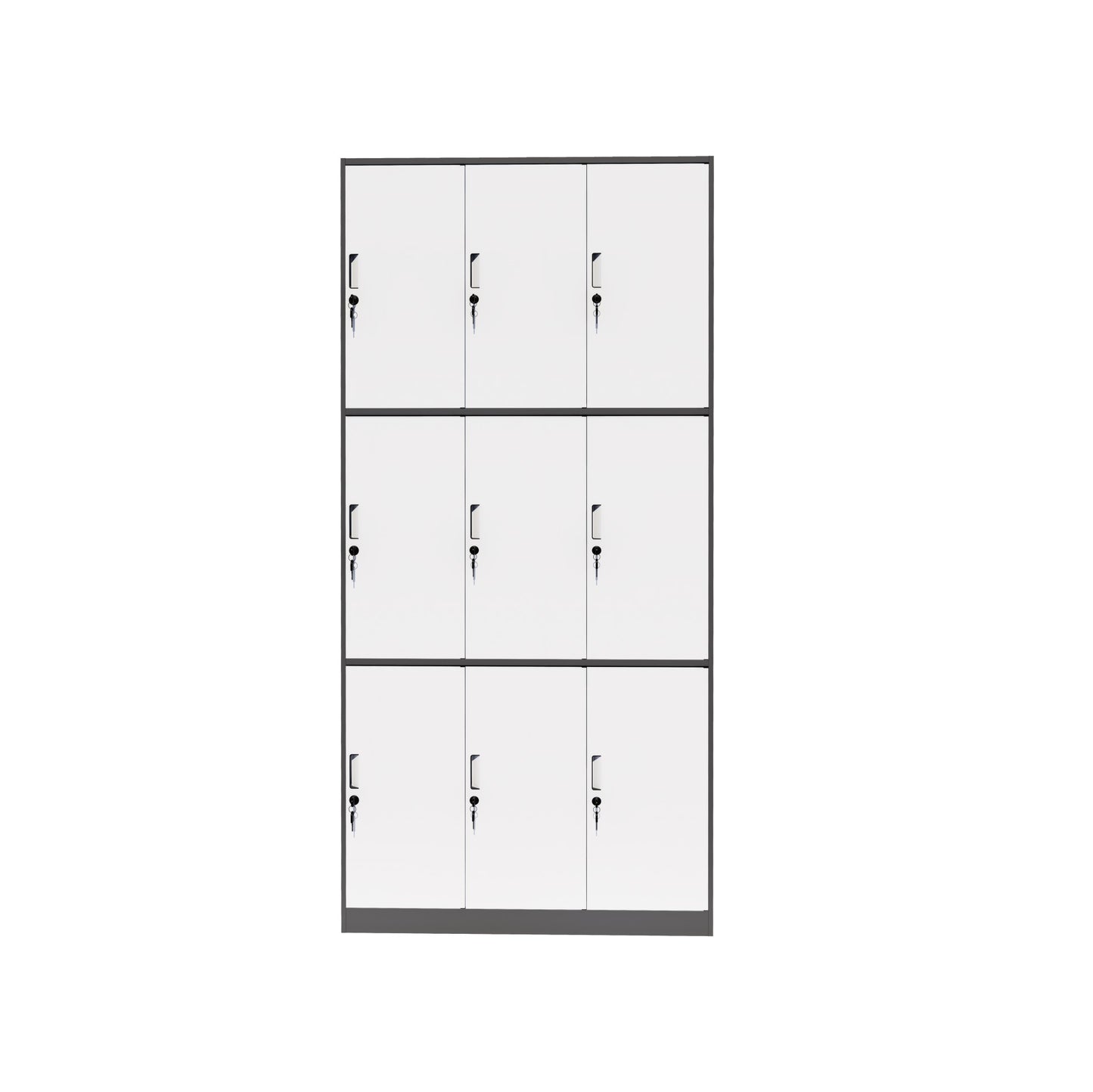 深灰+白色九门更衣柜