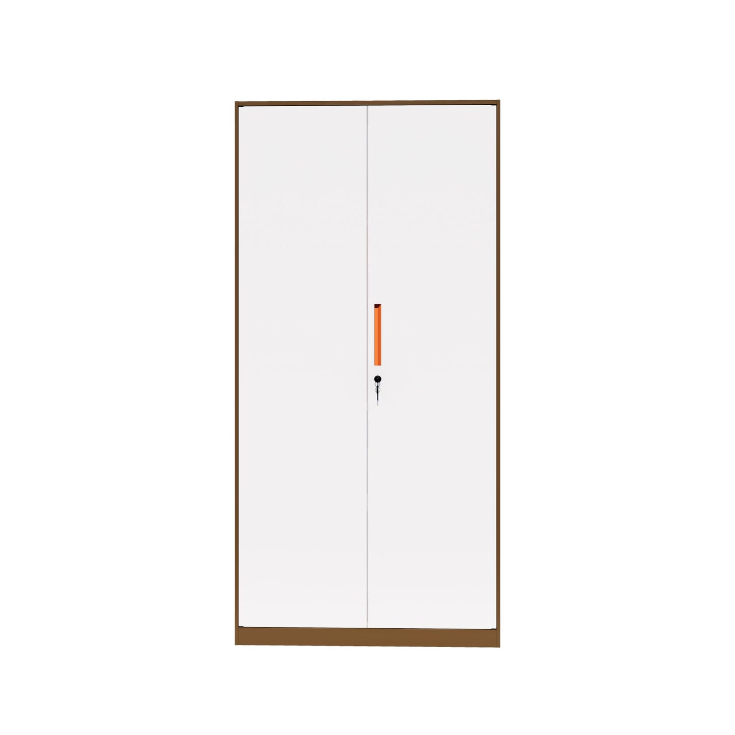 咖啡色+白色对开凭证柜